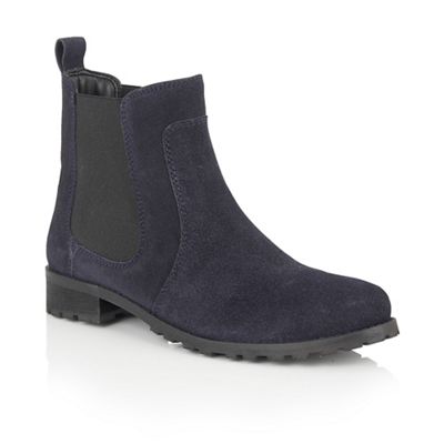 Lotus Blue suede 'Nydia' ankle boots